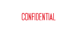 "Confidential" One-Color Pre-Inked Rubber Title Stamp for use in home or office settings. Volume discounts available with fast turnaround times!