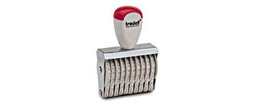 10-digit numbering rubber stamp, order right on our website directrubberstamps.com. Volume discounts available with fast turnaround times! Don't forget that these require a stamp pad.