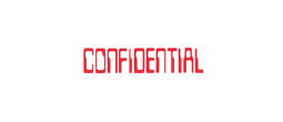 "Confidential" one-color pre-inked rubber title stamp for use in home or office settings. Volume discounts available with fast turnaround times!
