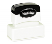 Customizable 11/16" x 1-15/16" pre-inked rubber stamps for office or home use. Upload logos and typeset right on our website directrubberstamps.com. Volume discounts available with fast turnaround times!