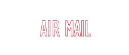 "Air Mail" One-Color Pre-Inked Rubber Title Stamp for use in home or office settings. Volume discounts available with fast turnaround times!