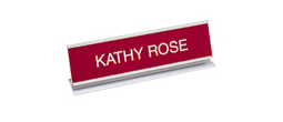 Order desk signs at directrubberstamps.com. Quick turnaround times!